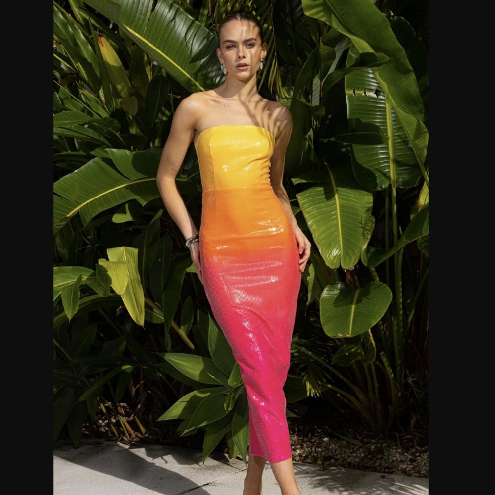 Runaway The Label - Malibu Midi Dress Tropical